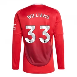 Manchester United Williams #33 Heim Trikot 2024/25 Langarm Fußballtrikot