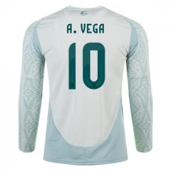 Mexiko A. Vega #10 Auswärts Trikot Copa America 2024 Langarm Fußballtrikot