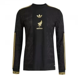 Mexiko Ausweich Trikot 2025 Black Gold Cup Langarm Fußballtrikot