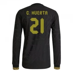 Mexiko C. Huerta #21 Ausweich Trikot 2025 Black Gold Cup Langarm Fußballtrikot