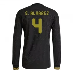 Mexiko E. Alvarez #21 Ausweich Trikot 2025 Black Gold Cup Langarm Fußballtrikot