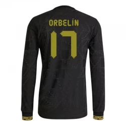 Mexiko Orbelin #17 Ausweich Trikot 2025 Black Gold Cup Langarm Fußballtrikot