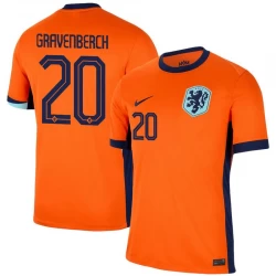 Niederlande Gravenberch #20 Heim Trikot EM 2024 Fußballtrikot