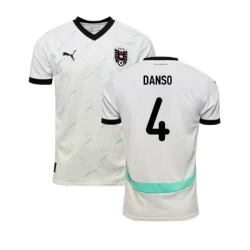 Österreich Danso #4 Auswärts Trikot EM 2024 Fußballtrikot