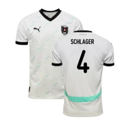 Österreich Schlager #4 Auswärts Trikot EM 2024 Fußballtrikot