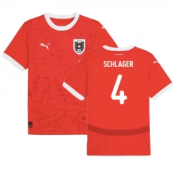 Österreich Schlager #4 Heim Trikot EM 2024 Fußballtrikot