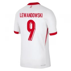 Polen Robert Lewandowski #9 Heim Trikot EM 2024 Fußballtrikot