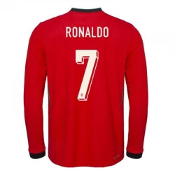 Portugal Cristiano Ronaldo #7 Heim Trikot EM 2024 Langarm Fußballtrikot