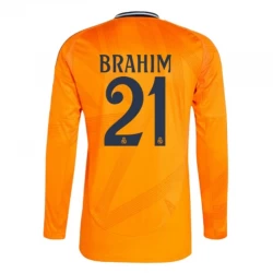Real Madrid Brahim #21 Auswärts Trikot 2024/25 Langarm Fußballtrikot