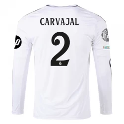 Real Madrid Carvajal #2 Heim Trikot 2024/25 HP Langarm Fußballtrikot