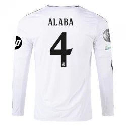 Real Madrid David Alaba #4 Heim Trikot 2024/25 HP Langarm Fußballtrikot