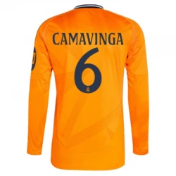 Real Madrid Eduardo Camavinga #6 Auswärts Trikot 2024/25 HP Langarm Fußballtrikot