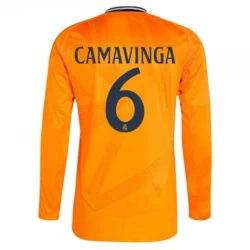 Real Madrid Eduardo Camavinga #6 Auswärts Trikot 2024/25 Langarm Fußballtrikot