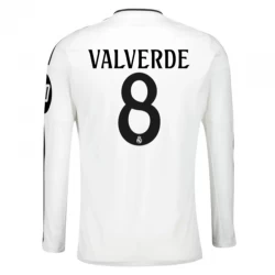 Real Madrid Federico Valverde #8 Heim Trikot 2024/25 HP Langarm Fußballtrikot
