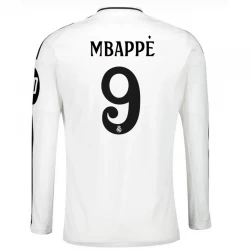 Real Madrid Mbappe #9 Heim Trikot 2024/25 HP Langarm Fußballtrikot