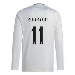 Real Madrid Rodrygo #11 Heim Trikot 2024/25 Langarm Fußballtrikot