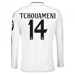 Real Madrid Tchouameni #14 Heim Trikot 2024/25 HP Langarm Fußballtrikot