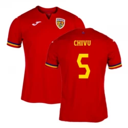 Rumänien Chivu #5 Auswärts Trikot EM 2024 Fußballtrikot