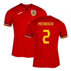 Rumänien Petrescu #2 Auswärts Trikot EM 2024 Fußballtrikot