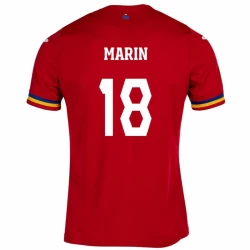 Rumänien Răzvan Marin #18 Auswärts Trikot EM 2024 Fußballtrikot
