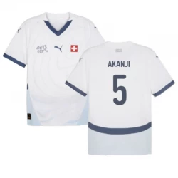 Schweiz Akanji #5 Auswärts Trikot EM 2024 Fußballtrikot