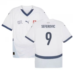 Schweiz Seferovic #9 Auswärts Trikot EM 2024 Fußballtrikot