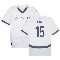 Schweiz Sow #15 Auswärts Trikot EM 2024 Fußballtrikot