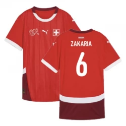 Schweiz Zakaria #6 Heim Trikot EM 2024 Fußballtrikot