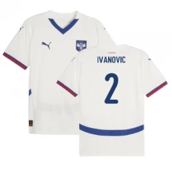 Serbien Ivanovic #2 Auswärts Trikot EM 2024 Fußballtrikot