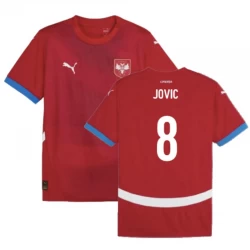 Serbien Jovic #8 Heim Trikot EM 2024 Fußballtrikot