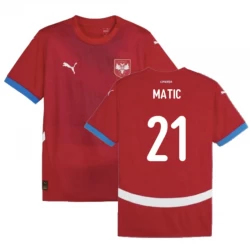Serbien Matic #21 Heim Trikot EM 2024 Fußballtrikot