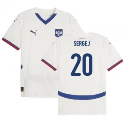 Serbien Sergej #20 Auswärts Trikot EM 2024 Fußballtrikot