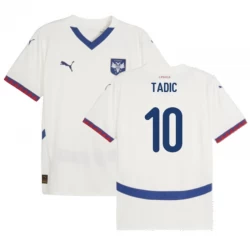 Serbien Tadic #10 Auswärts Trikot EM 2024 Fußballtrikot