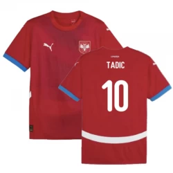 Serbien Tadic #10 Heim Trikot EM 2024 Fußballtrikot