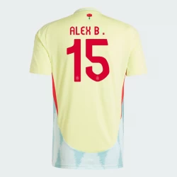 Spanien Alex B. #15 Auswärts Trikot EM 2024 Fußballtrikot