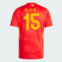 Spanien Alex B. #15 Heim Trikot EM 2024 Fußballtrikot