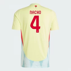 Spanien Nacho #4 Auswärts Trikot EM 2024 Fußballtrikot