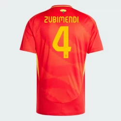 Spanien Zubimendi #4 Heim Trikot EM 2024 Fußballtrikot