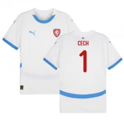 Tschechien Cech #1 Auswärts Trikot EM 2024 Fußballtrikot