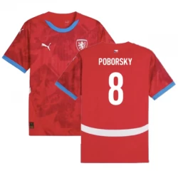Tschechien Poborsky #8 Heim Trikot EM 2024 Fußballtrikot