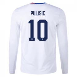 USA Christian Pulisic #10 Heim Trikot Copa America 2024 Langarm Fußballtrikot