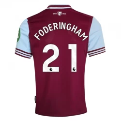 West Ham United Foderingham #21 Heim Trikot 2024/25 Fußballtrikot